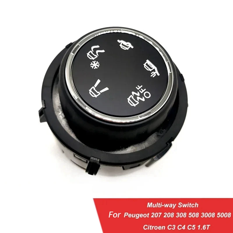 98113880VD Car Rotary Wheel Switch Parts For Peugeot 3008 4008 5008 For Citroen C3 Berlingo 98052503 96784282ZD 10094263