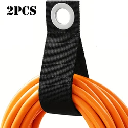 2pcs Heavy Duty Extension Cord Cable Hose Holder Organizer Storage Strap For Basement Garage Hook Cable Hose Rope Wrap Hanger