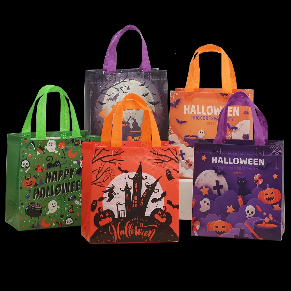 Doces, Halloween Party Favor Bags, Child Supplies, Bolsa de compras, 10Pcs
