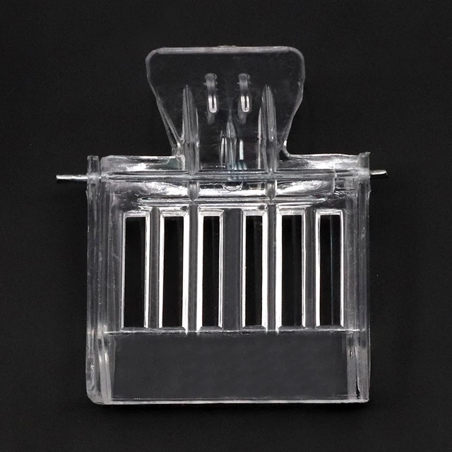 2 Db Méh Queen Catcher Színtelen Átlátszó Műanyag Klip Ketrec Méhészeti Felszerelés Szerszám Méhész Elszigetelő Helyiség - Image 5