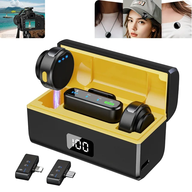 MICROFONE DE LAPELA PROFISSIONAL S/ FIO - YESSKO