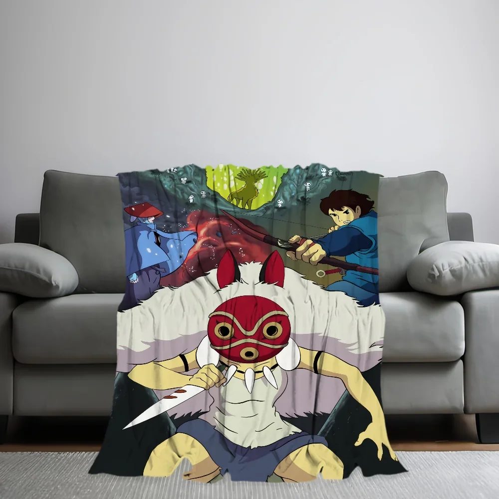 Anime P-Princess-ES M-Mononoke-ES Blanket Skin friendly comfort warm soft plush blanket suitable sofa living room office bedroom 2