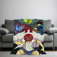 Anime P-Princess-ES M-Mononoke-ES Blanket Skin friendly comfort warm soft plush blanket suitable sofa living room office bedroom 2