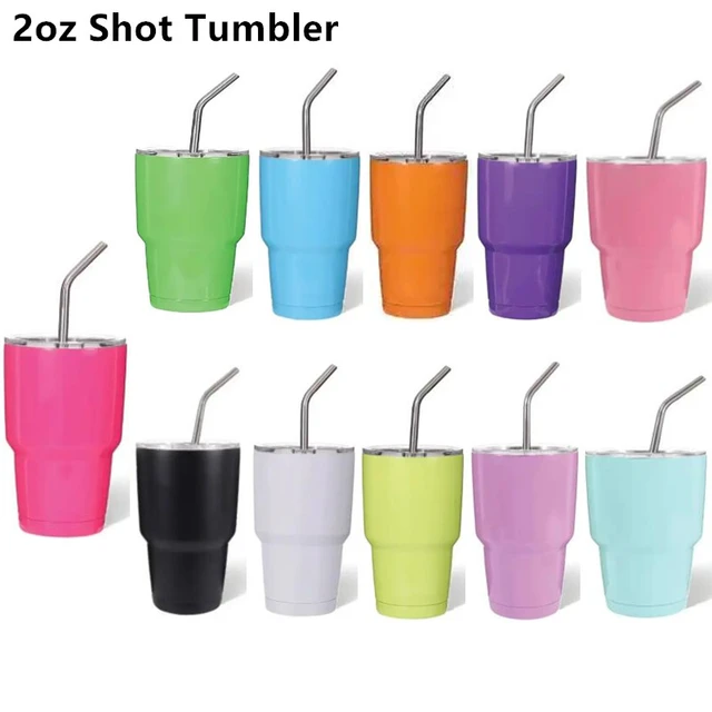 2oz Mini Shot Glasses Tumbler 100pcs Small Wine Tumbler With Straw