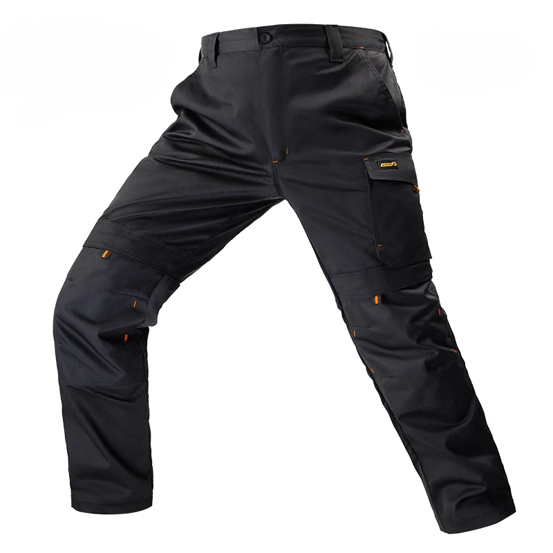 Multi-pockets Elastic Work Cargo Pants Men Wear-resistant Protective Safety Work Trousers