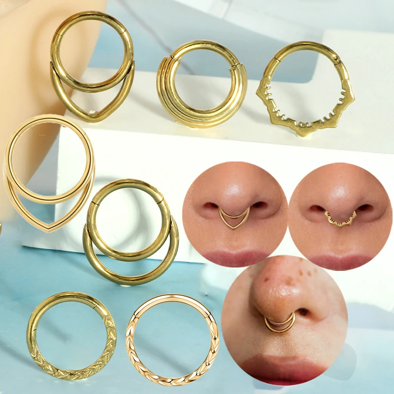 20pcs/lot 316 Stainless Steel Nose Ring Ear Bone Ring Lip Ring Multi-functional Ring Hot Sale in Europe and America  for gift