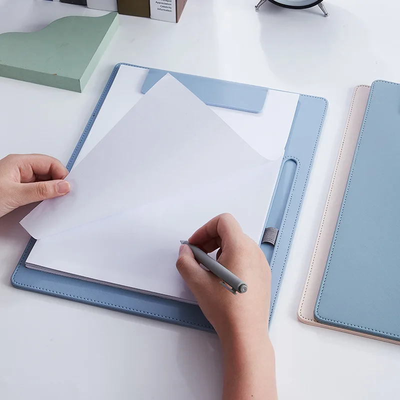 A4 가죽 서명 클립, 비즈니스 미팅 클립, 쓰기 패드, 관리자 서명 보드, 폴더 보드, 인쇄 가능한 로고