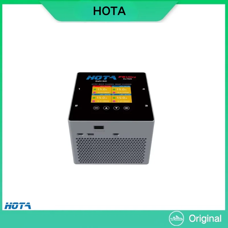 HOTA F6 Ultra 4-канальное интеллектуальное зарядное устройство, 1000 Вт, встроенный блок питания 1-6S Lipo LiHV, литий-ионный балансный разрядник для ноутбука, аккумулятор FPV-дрона