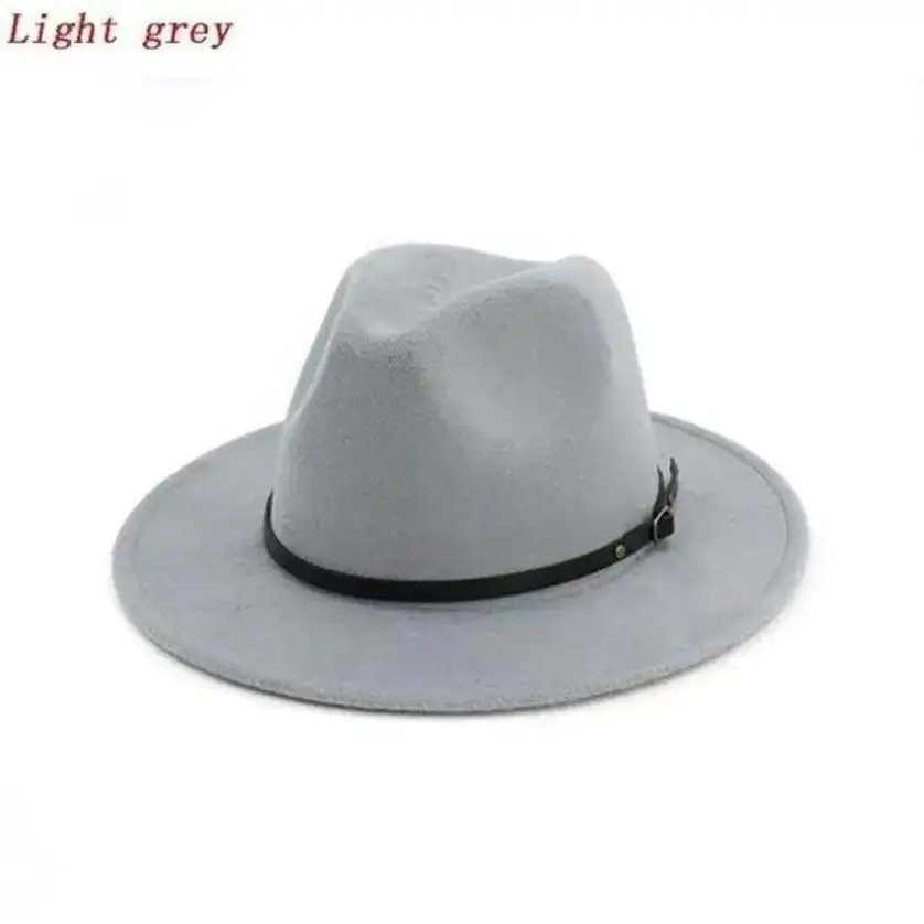 1 Pcs Handsome Men/Women New Arrival Wool Top Hat Jazz Retro Black Wool Gentlemen Hat Flat Brimmed Wide Brim Hat Woman Gifts