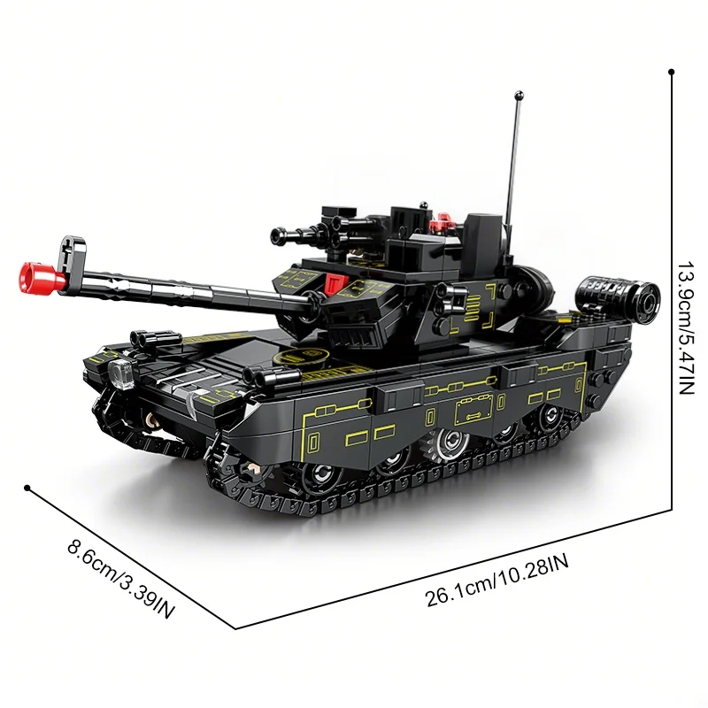 8 in 1 Tank Building Blocks WWII Military Model Kit Army Plane Truck Soldier Fig