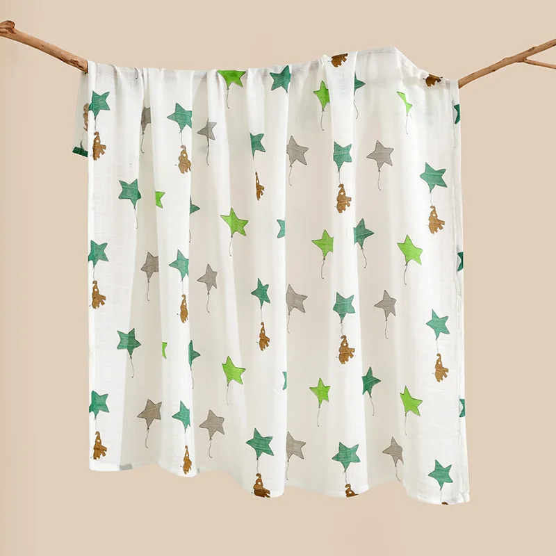 Summer Baby Quilts Linen Newborn Blankets 120*110cm Infant Boy Girl Stroller Nursery Quilts