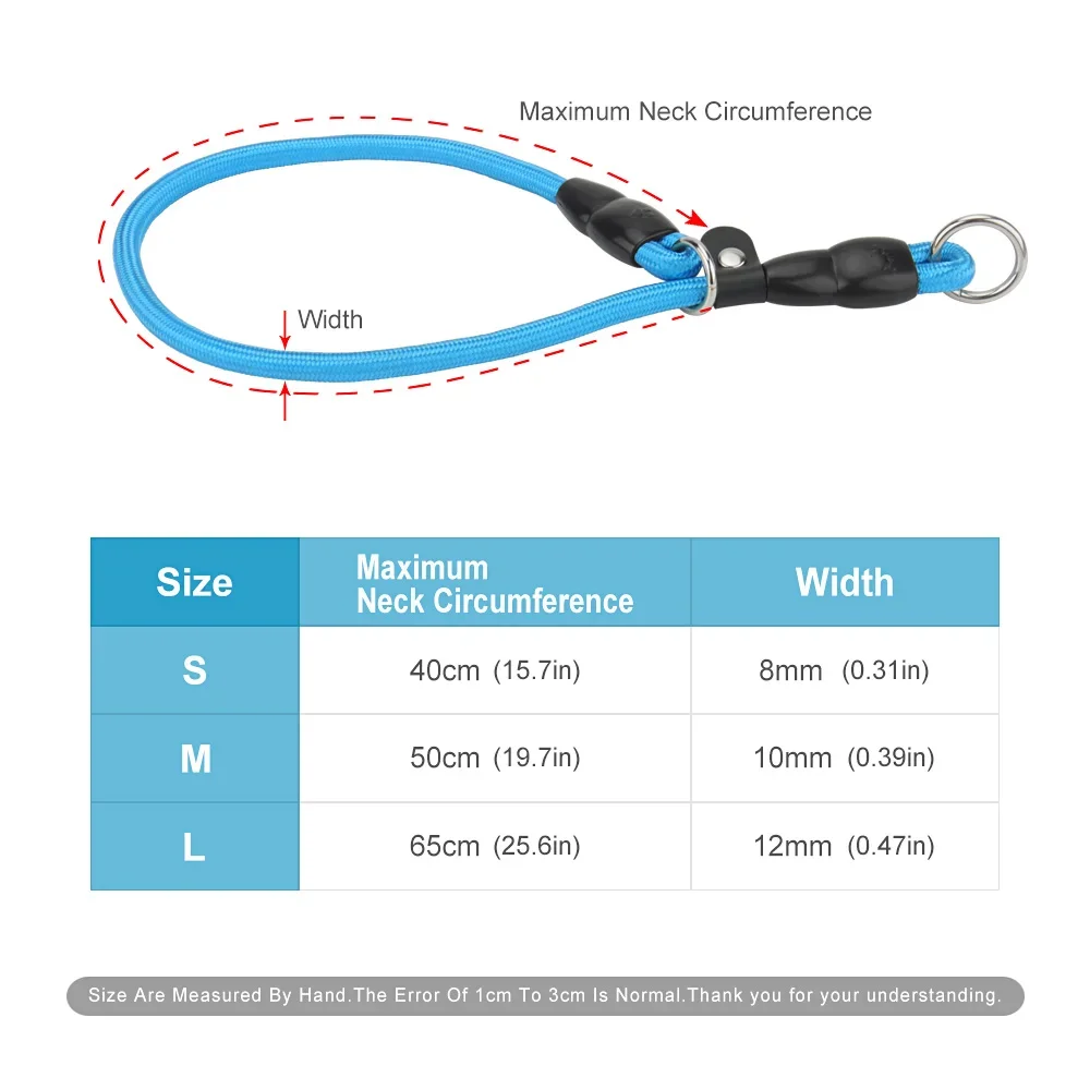 Adjustable No-Pull Dog Training Collar with Slidable Stopper