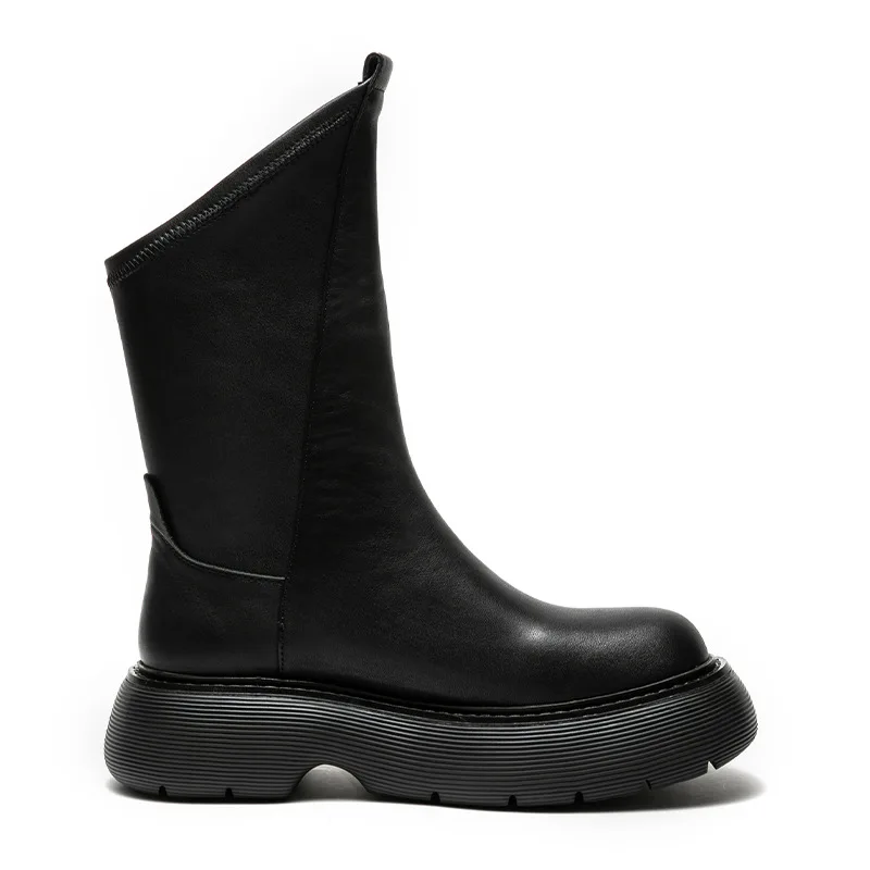 Original Design High Barrel Chelsea Short Boots for Men New High Rise Boots Trend Thick Sole