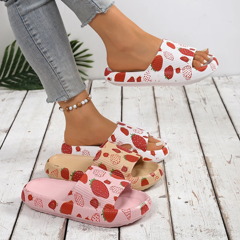 Women's Butterfly Soft EVA Slippers Summer 2026 Thick Bottom Non Slip Platform Sandals Woman Plus Size 45 Beach Slides Sandalias