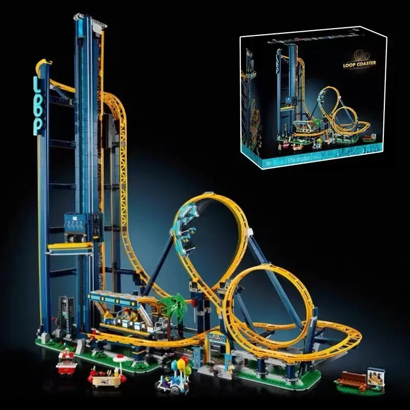 Loop Coaster Amusement Park Model Building Block 3756pcs For Children