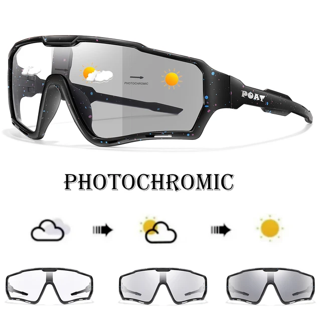 POAT marque moto photochromique coupe-vent lunettes de soleil hommes vtt vélo lunettes de sport cyclisme pêche lunettes de course 1