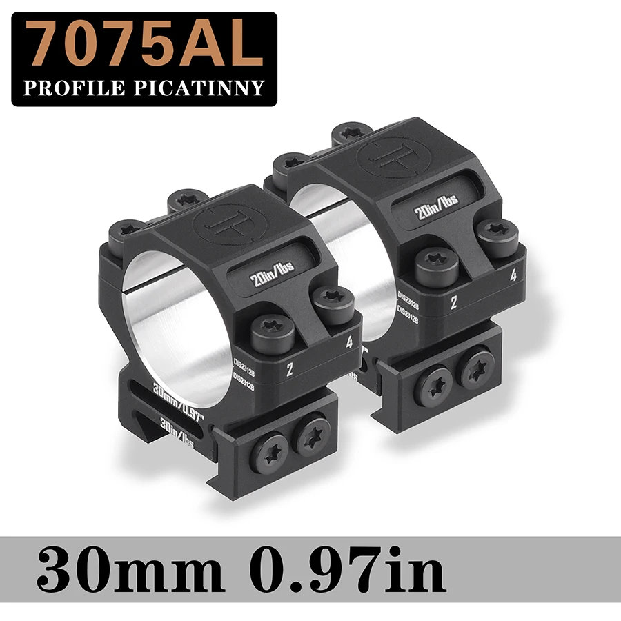 Rifle Scope Mount Ring 7075 Series Aluminum 34mm Medium Profile for Picatinny Rail