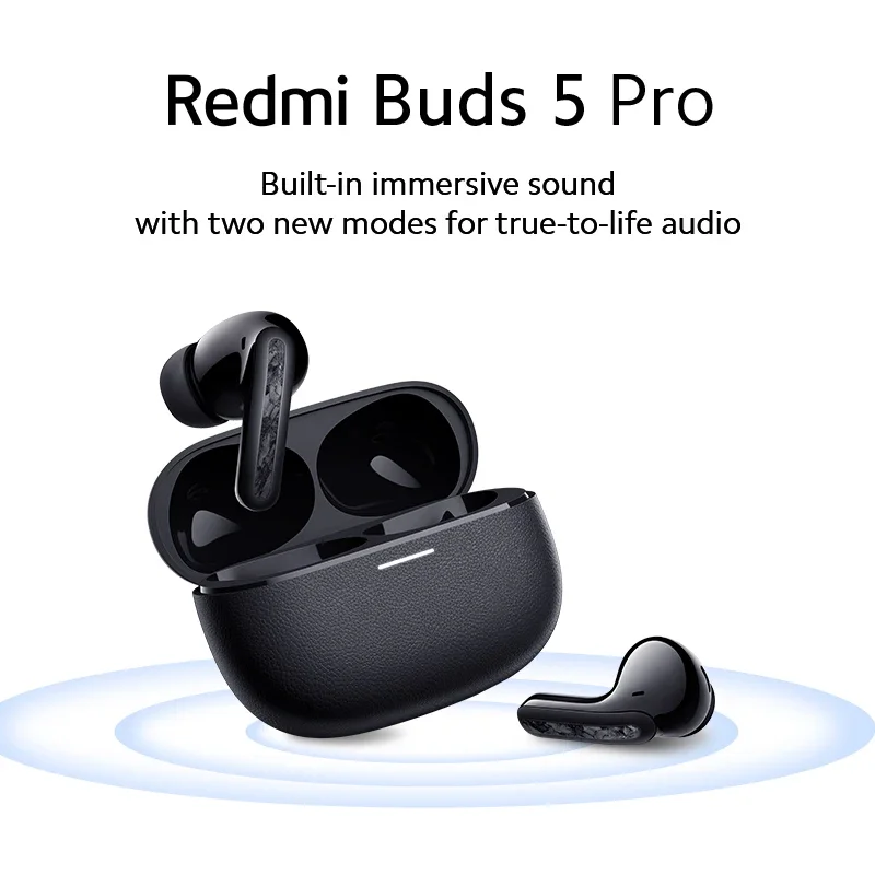 [World Premiere]Redmi Buds 5 Pro Global Version 52dB Noise Cancellation Up to 4kHz ultra-wide Frequency 38 Hours Battery Life