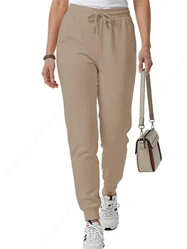 2026 New Aesthetics Solid color Pants for Women Jogging Pants Sports Basics Fleece Trousers Blank Sweatpants Woman Joggers S~3XL
