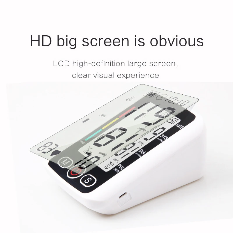 Digital Upper Arm Blood Pressure Monitor Home Heart rate Meter Machine BP Tonometer arm-cuff Measuring Automatic blood pressure monitor blood pressure meter