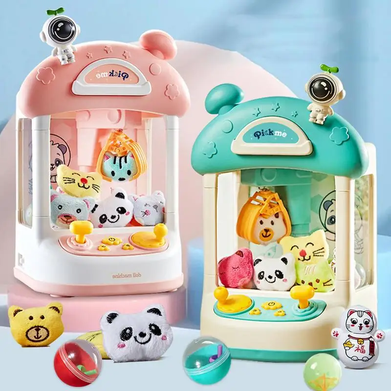 Cartoon Automatic Doll Machine Kid Operated Play Claw Game Machine Toy Crane Machines Music Doll Toys For Children Kids Gift 6