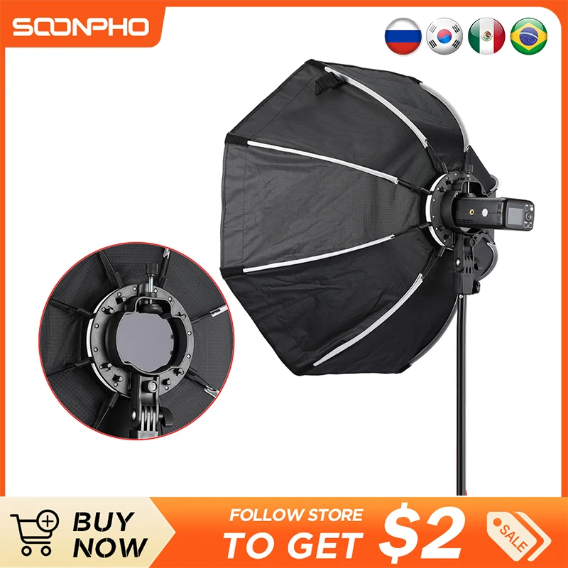 TRIOPO Softbox KX 65CM Octagon Umbrella Light Box With Tripod For Godox AD200 V1 Speedlite Flash Light Photography Photo Studio
