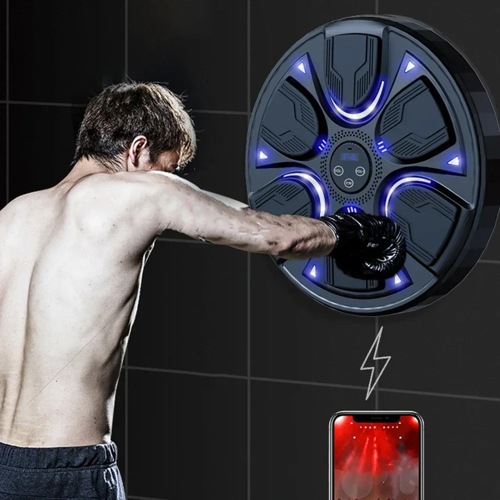Smart Music Boxing Machine Wall Target LED Lighted Sandbag Relaxing Reaction Training Target for Boxing Sports Agility Reaction