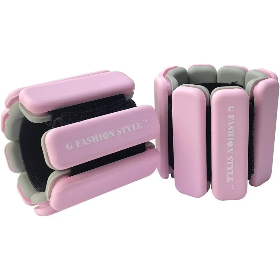 Wearable Wrist & Ankle Weights, Set of 2 (1 LB ea.), Adjustable Arm Weights Set, Weight Loss Bracelet, For Running, Walking, Jog