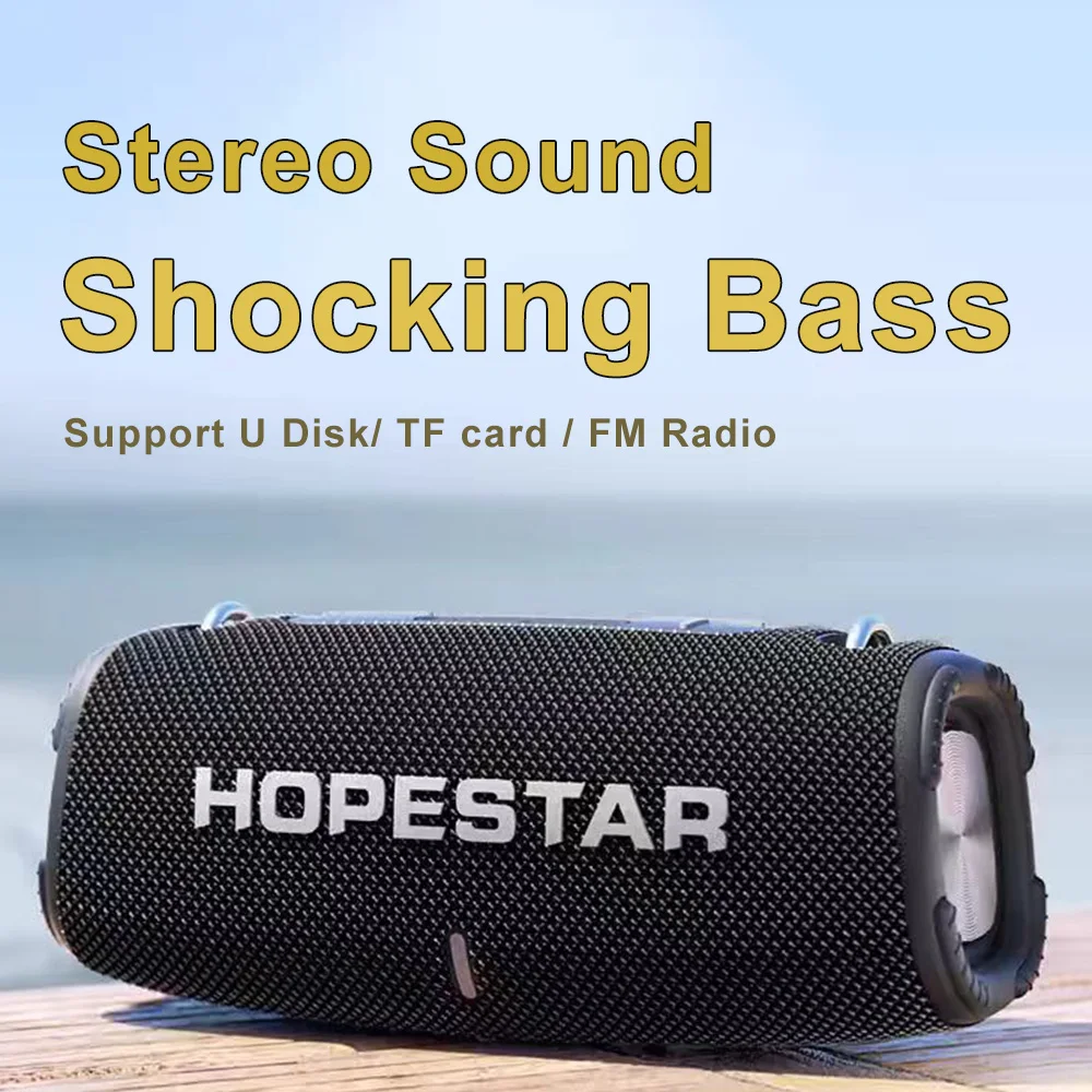 Hopestar Portable Bluetooth Speaker with Ultra Strong Bass Radio U
