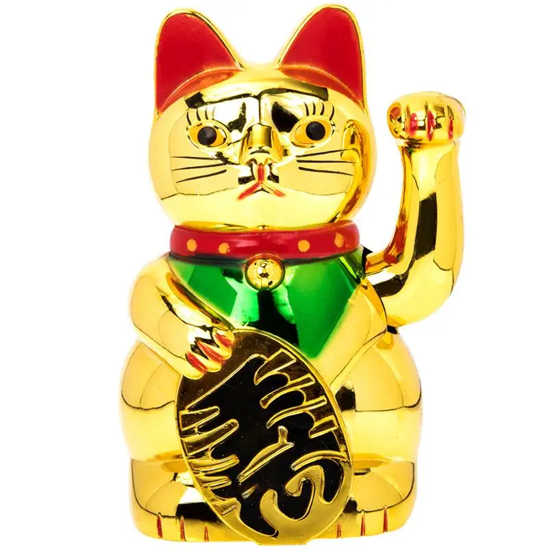 

Waving Adorable Waving Arm Desktop Decorative Luck Cat Statue Fortune Cat Sculpture Fortune Cat Statue Wealth Cat Maneki Figure