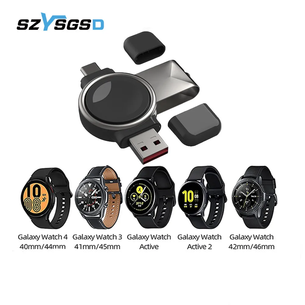 Portable Wireless Charger For Galaxy Watch 4 Power Bank For Samsung Galaxy Watch 3 Active 2 1 Magnetic USB-C Charger Dock