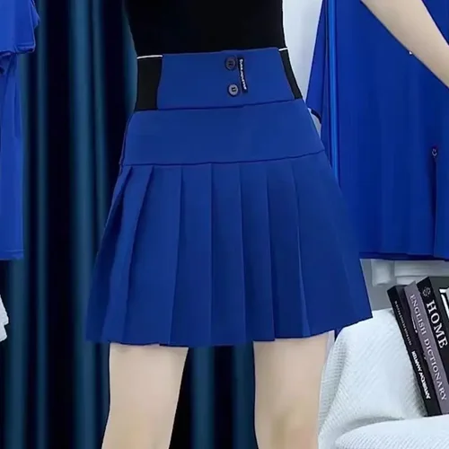 여성용 Y2k 블랙 미니 스커트, 한국 패션, 캐주얼 오피스 레이디 웨어, 여성 OL 걸스, 귀여운 섹시 플리츠 스커트, 신상 핫 세일 4