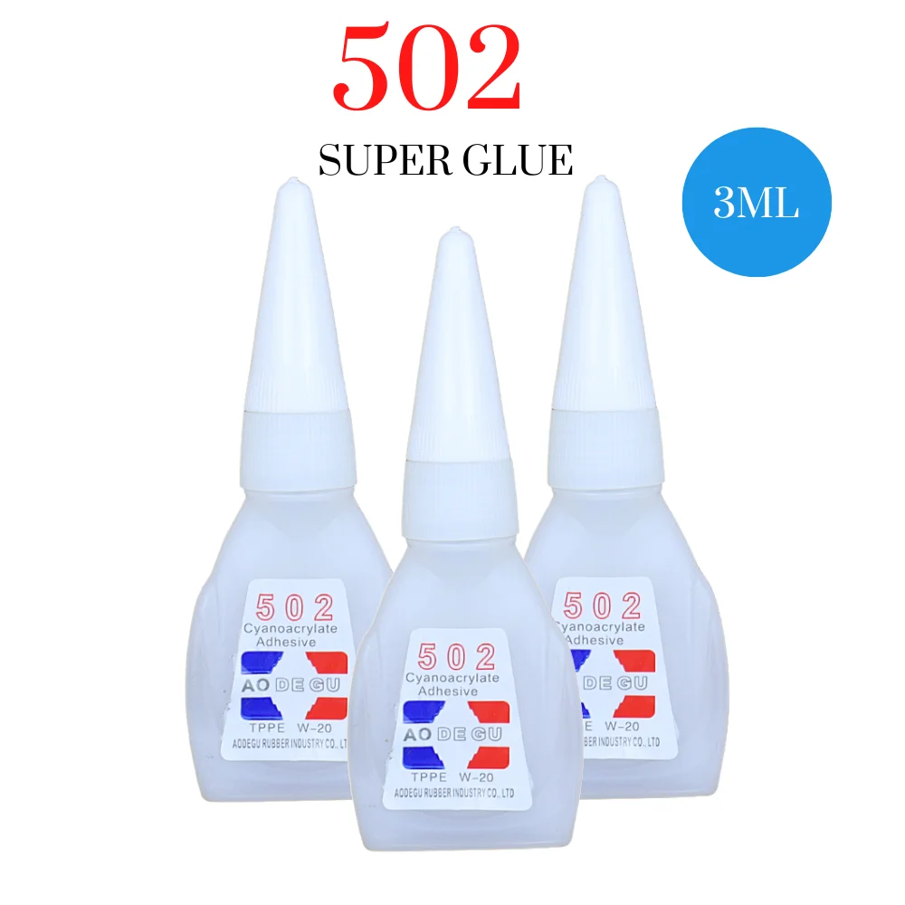 502 인스턴트 초강력 접착제, DIY 액체 쥬얼리 장난감 신발, 빠른 건조 투명 접착제, 3ml/6/9 병