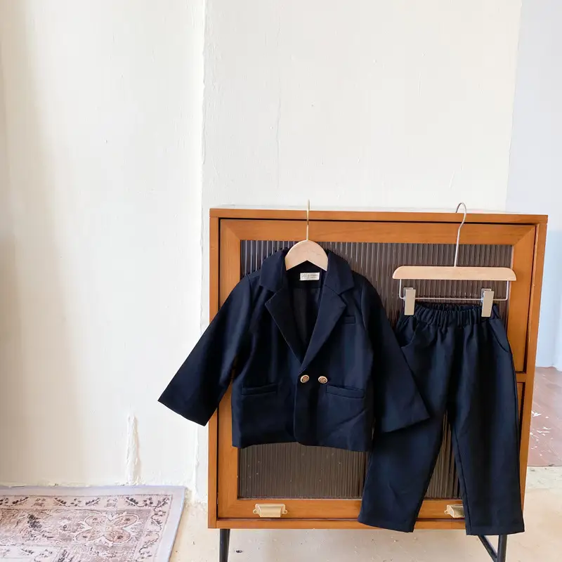 2024 Spring Boys Girls Blazer Sets Autumn Korean Fashion Kids Baby Coat Jacket+Pants 2pcs Suit Children Toddler Clothes Outfit - Image 6