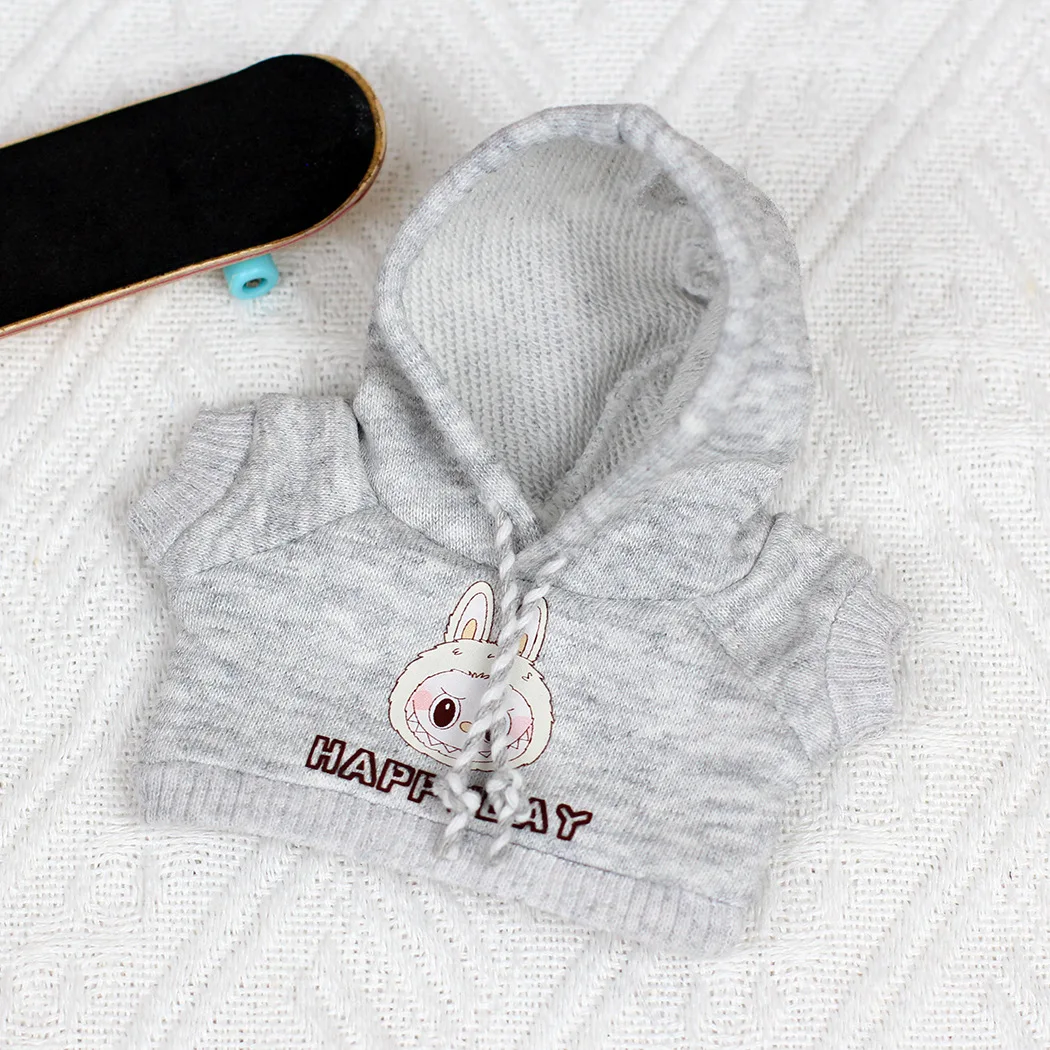 Doll Clothes For 17cm Labubu Dolls Accessories Sweatshirt Hoodie Jeans