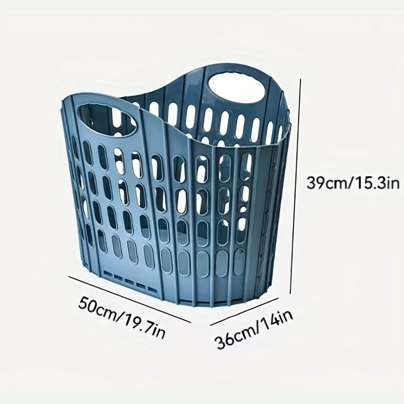 Collapsible Laundry Basket: Maximize Your Space with Portable Washing Tub in Grey, Pink, or Blue!
