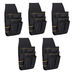 Compact Heavy - Duty Electrician's Tool Bag with Multiple Pockets and Screwdriver Storage (5P)