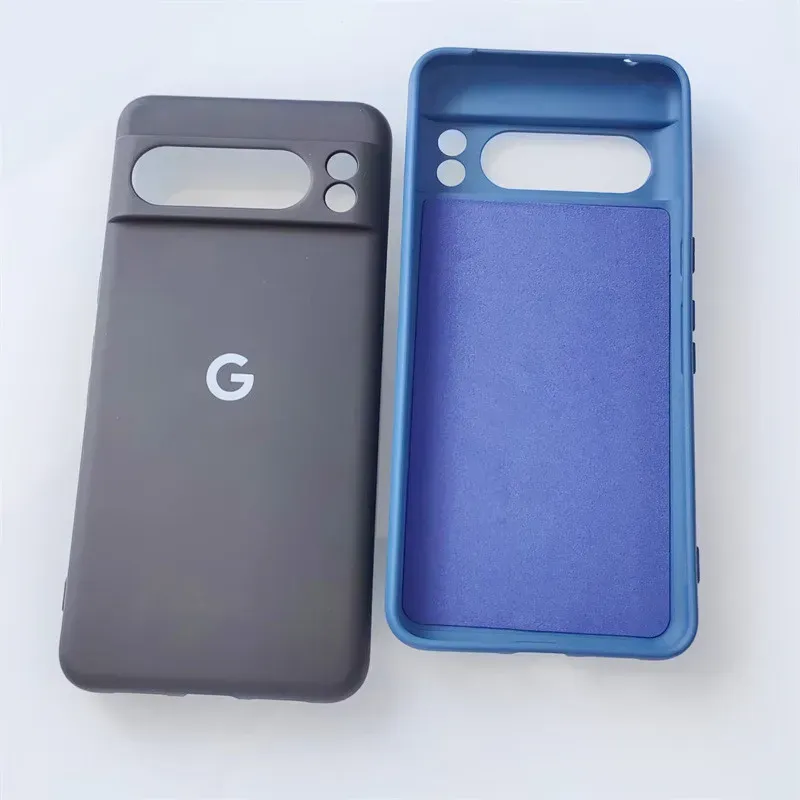 Original Liquid Silicone Case For Google Pixel 8 7 6 5 4 Pro 5A 6A 7A 8A 4A 4G 5G Soft Thin Shockproof Soft Cover Accessories
