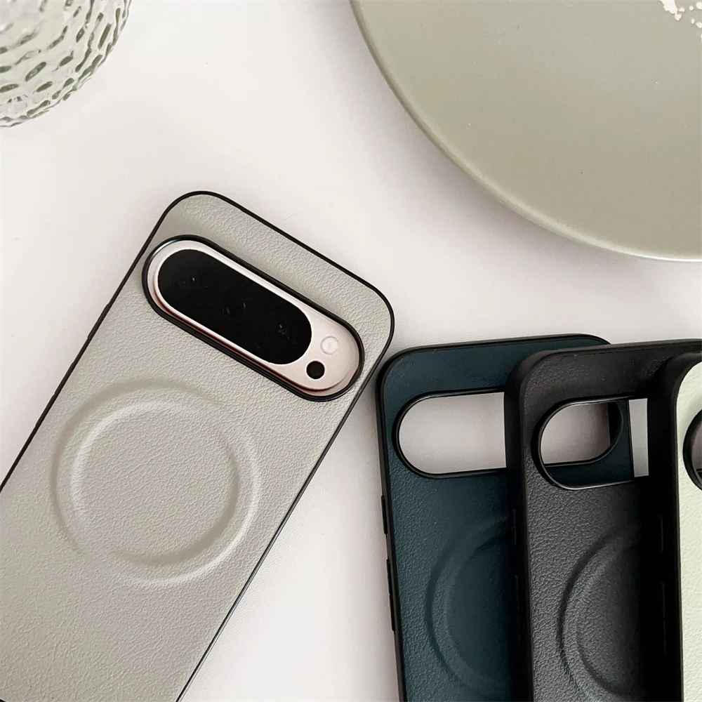 Vegan Leather Ultra Thin Magnetic Shockproof Phone Case
