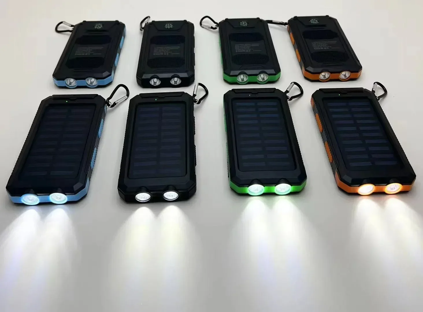 200000 mAh 대용량 태양 광 보조베터리 끈 나침반이있는 새로운 휴대용 외부 배터리 야외 캠핑 충전 보조베터리