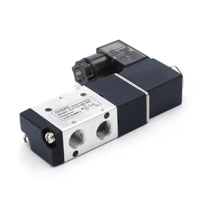 

Pneumatic Solenoid Valve 3V210-08 DC12V DC24V AC110V AC220V 3 Way 2 Position Air Directional Control Valve Gas Magnetic Valve