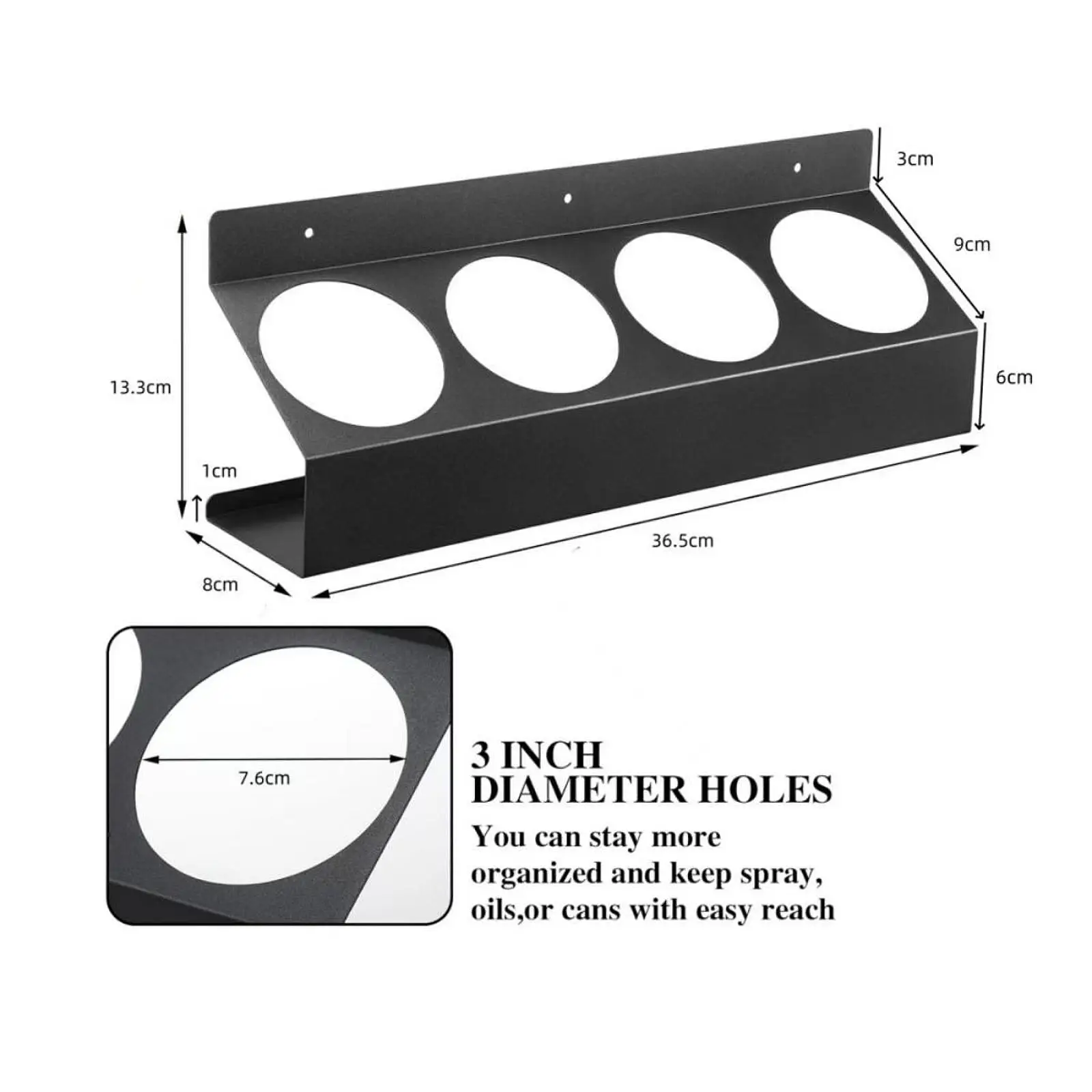 2er-Set Sprühdosen Halterung - Wandregal Für Bis Zu 9 Spraydosen, Perfekt Für Werkstatt & Garage