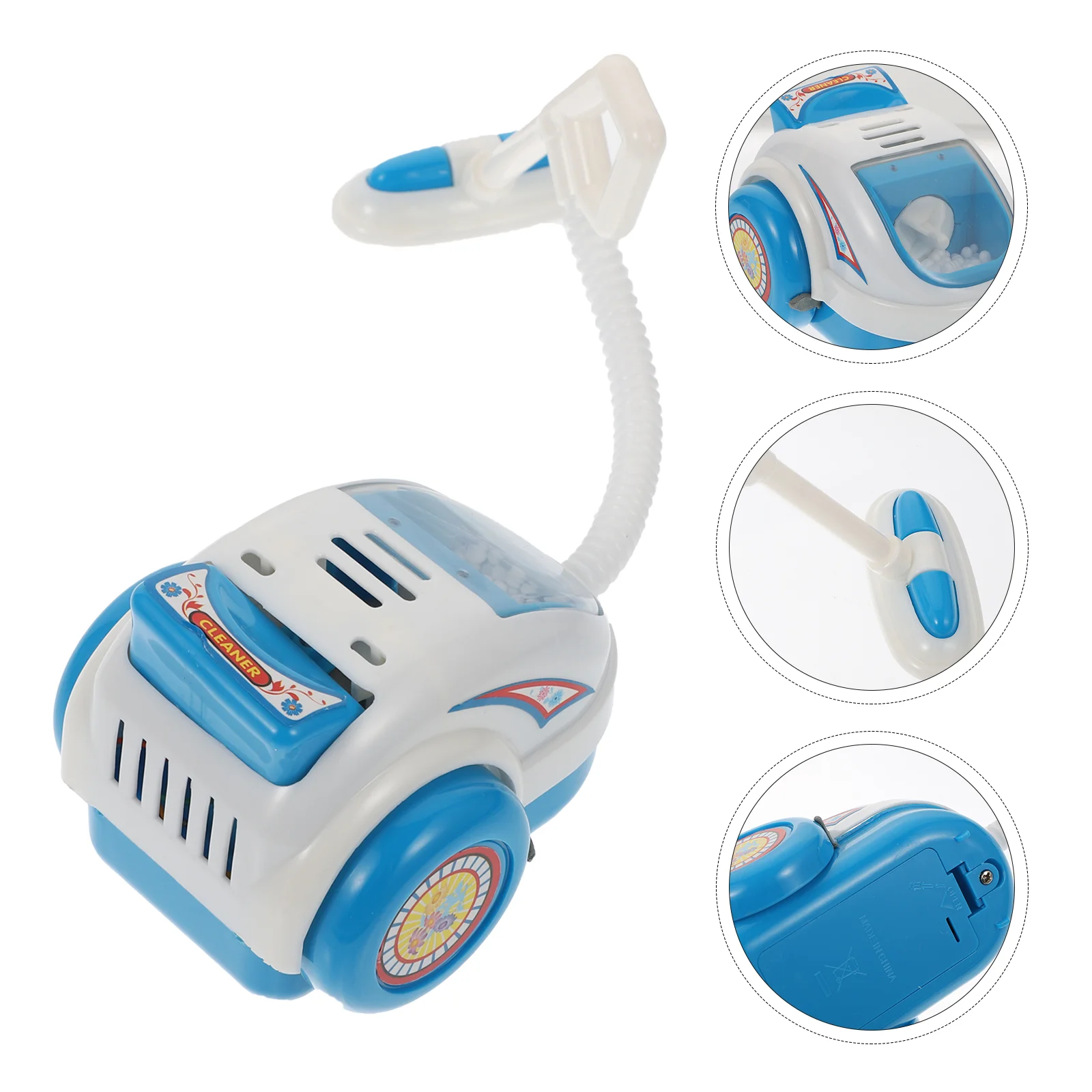 Mini Vacuum Cleaner Toy Premium Plastic Kids Educational Simulated Home Cleaner Lightweight Compact Safe Smooth No Burrs Hands
