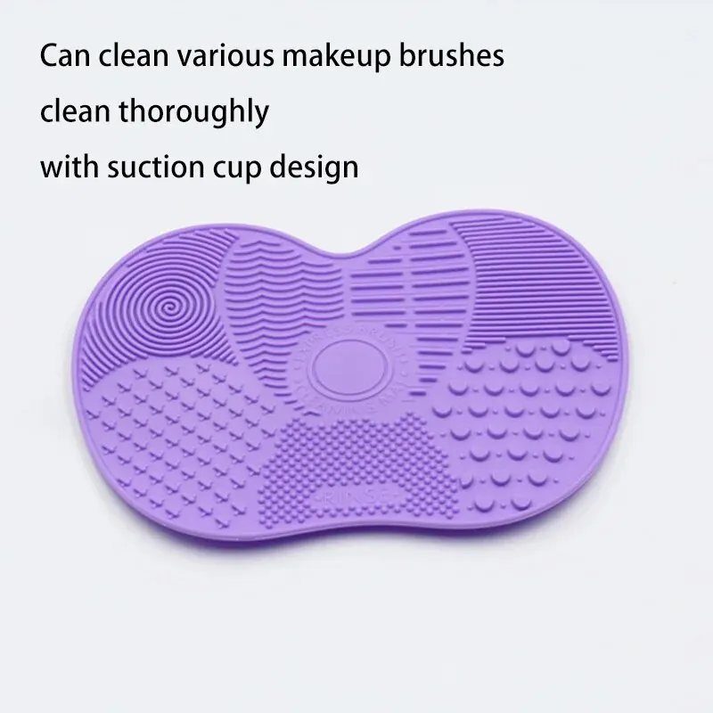 Makeup Brush Cleaner Silicone Apple Scrub Pad With Suction Cup