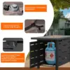 Walsunny 43 inch Outdoor Propane Fire Pit 50,000 BTU Gas Fire Pit Table with Lid, Glass Wind Guard, Waterproof Cover 6