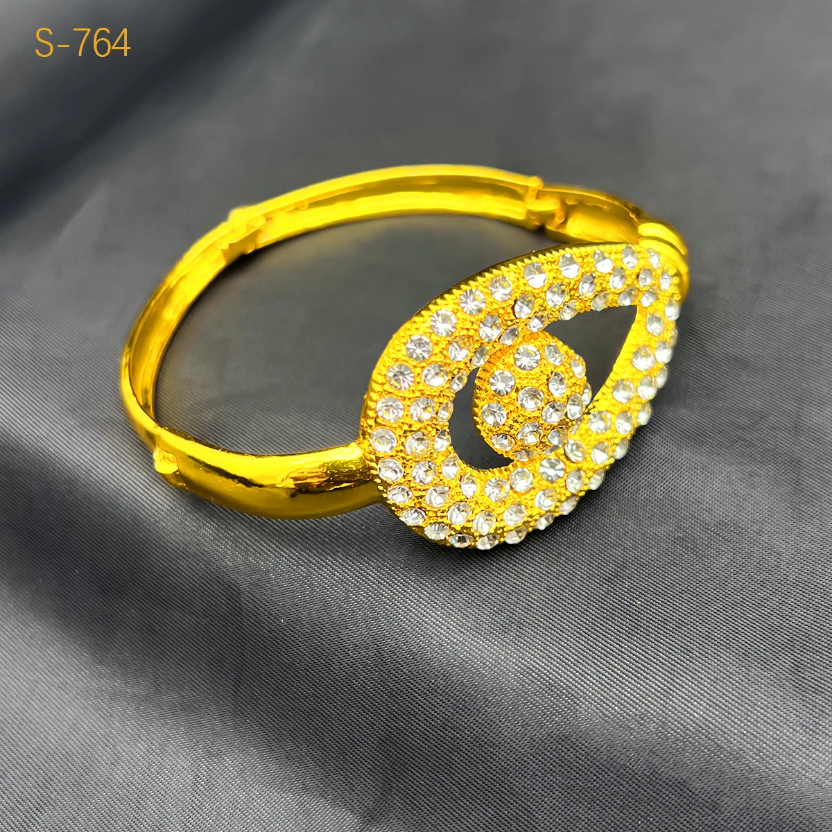 مجموعة مجوهرات مطلية بالذهب للنساء ، قلادة كريستال...