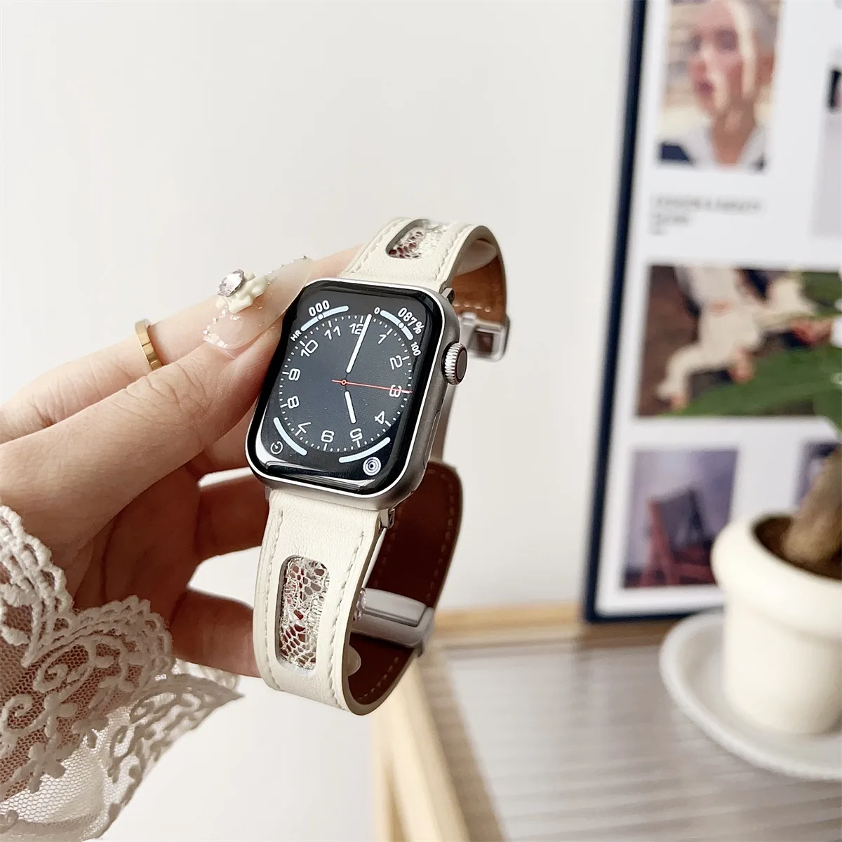 Watch Band For iWatch 42/44/45/46/49mm 38/40/41mm PU Leather Fashion Watch Strap For Watch Series Ultra2 Series 10/9/8/7/6/5/4/3/2/1_voghion.com