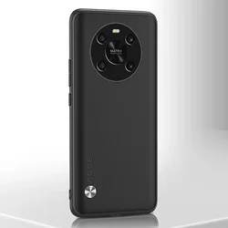 Luxury PU Leather Phone Case with Matte Full Protection for Magic 4 Lite 4G (Black)