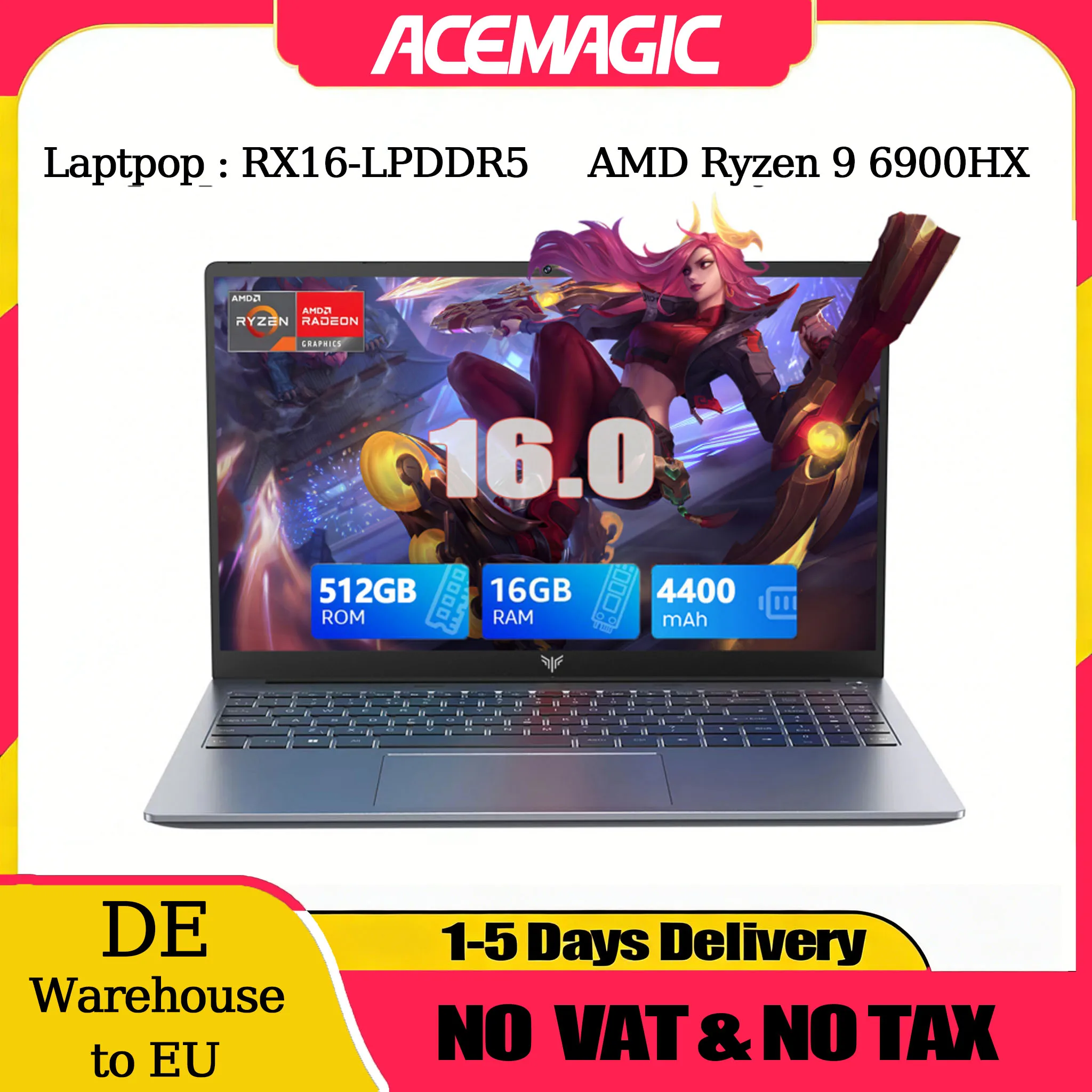 ACEMAGIC ordinateur portable 16 pouces FHD pour jeux AMD Ryzen 9 6900HX 16 go de RAM 512 go SSD Windows 11 Pro ordinateur portable rétroéclairé KB Wifi6 BT5.2 1 ACEMAGIC ordinateur portable 16 pouces FHD pour jeux AMD Ryzen 9 6900HX 16 go de RAM 512 go SSD Windows 11 Pro ordinateur portable rétroéclairé KB Wifi6 BT5.2 1