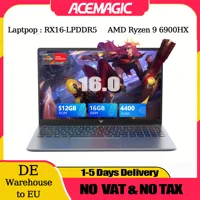 ACEMAGIC ordinateur portable 16 pouces FHD pour jeux AMD Ryzen 9 6900HX 16 go de RAM 512 go SSD Windows 11 Pro ordinateur portable rétroéclairé KB Wifi6 BT5.2 1